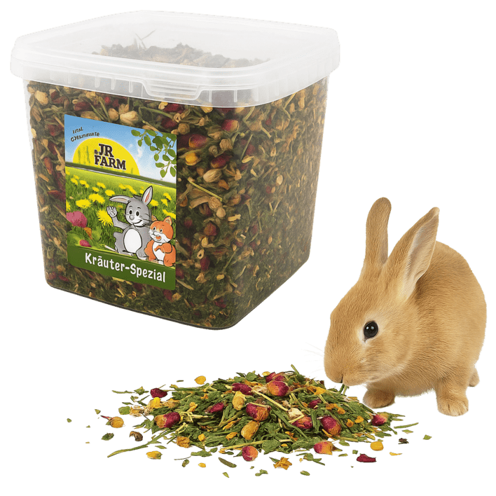 JR Farm Speciel urteblanding i Spand – (5L / 1500g) Naturlig Snack til Kaniner og Gnavere