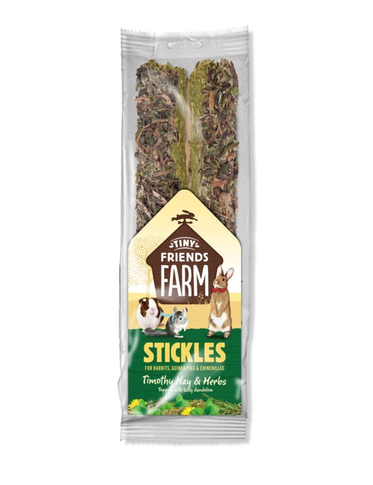 Tiny Friends Farm Stickles Timothy Hay & Herbs 100 g
